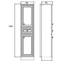 Шкаф-колонна Comfortу Феррара, 40 см, белый глянец, 00004148010 (00004148010CF)