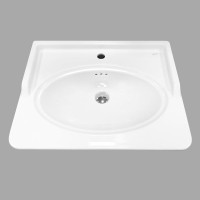 Тумба с раковиной Comfortу Неаполь, 65 см, белый глянец, 00004148729 (00004148729CF)