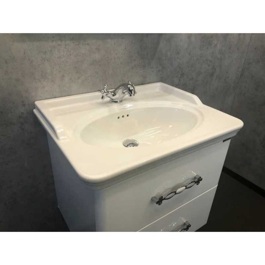 Тумба с раковиной Comfortу Неаполь, 65 см, белый глянец, 00004148729 (00004148729CF)