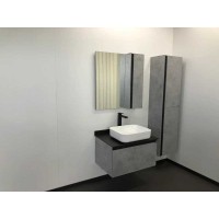 Зеркальный шкаф Comfortу Эдинбург, 75 см, бетон светлый, 00004149063 (00004149063CF)