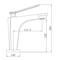 Смеситель для раковины Comforty, черный матовый, 00004149945 (FC088A-CMT)