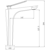 Смеситель Comforty, для раковины, черный матовый, 00004149946 (FC088B-CMT)