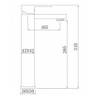 Смеситель Comforty, для раковины, черный матовый, 00004149950 (FC045B-CMT)