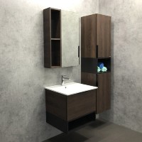 Зеркальный шкаф Comfortу Франкфурт, 60 см, правый, дуб шоколадно-коричневый, 00004150528 (00004150528CF)
