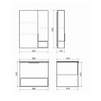 Тумба Comforty Франкфурт, 60 см, дуб шоколадно-коричневый с раковиной Comforty, 00004150530 (00004150530CF)