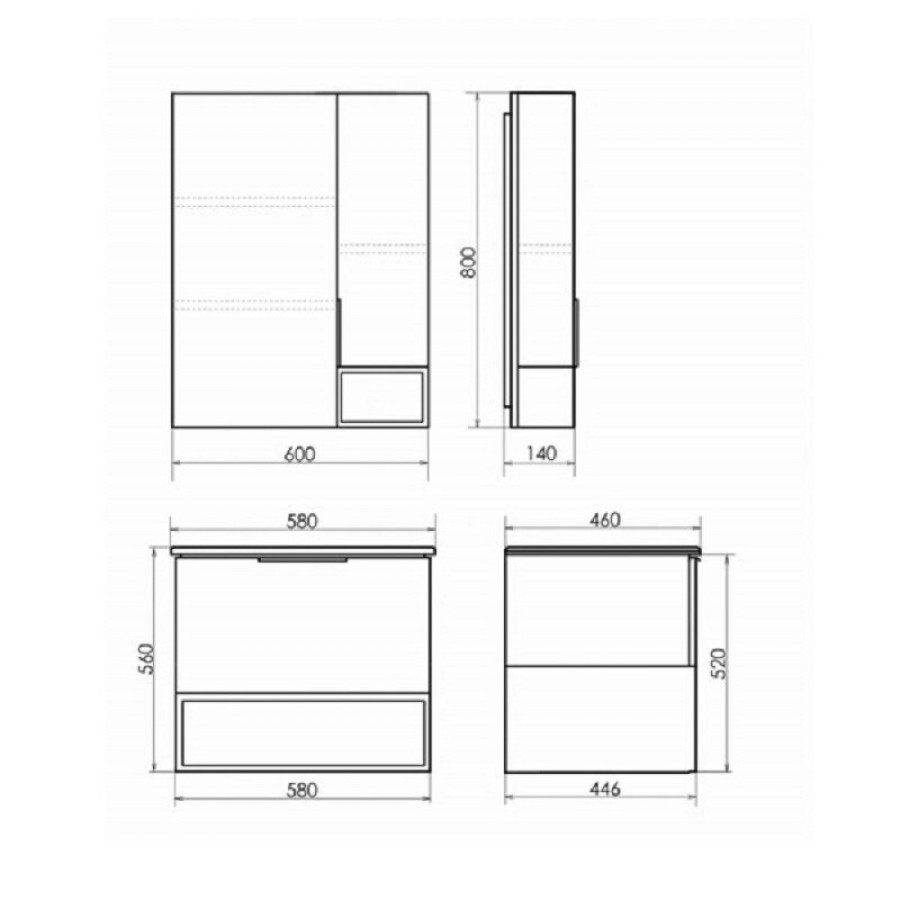 Тумба Comforty Франкфурт, 60 см, дуб шоколадно-коричневый с раковиной Comforty, 00004150530 (00004150530CF)