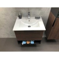Тумба Comforty Франкфурт, 60 см, дуб шоколадно-коричневый с раковиной Comforty, 00004150530 (00004150530CF)
