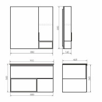 Тумба Comforty Франкфурт, 90 см, дуб шоколадно-коричневый с белой раковиной Quadro, 00004150657 (00004150657CF)