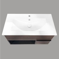 Тумба Comforty Франкфурт, 90 см, дуб шоколадно-коричневый с белой раковиной Quadro, 00004150657 (00004150657CF)