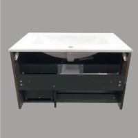 Тумба Comforty Франкфурт, 90 см, дуб шоколадно-коричневый с белой раковиной Quadro, 00004150657 (00004150657CF)