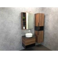 Зеркальный шкаф Comfortу Штутгарт, 60 см, дуб тёмно-коричневый, 00004151036 (00004151036CF)