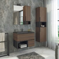 Зеркальный шкаф Comfortу Франкфурт, 75 см, правый, дуб шоколадно-коричневый, 00004151044 (00004151044CF)
