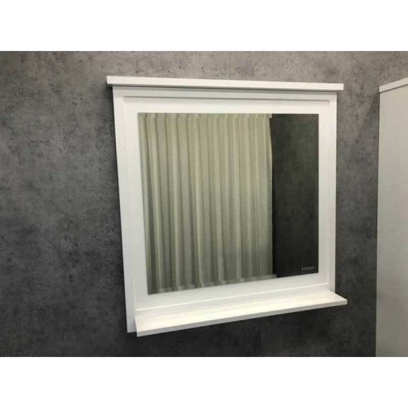 Зеркало Comfortу Феррара, 80 см, без подсветки, белый глянцевый, 00004151059 (00004151059CF)