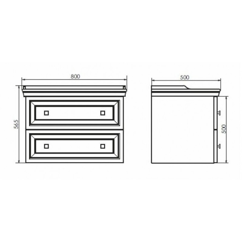 Тумба с раковиной Comfortу Феррара, 80 см, подвесная, белый глянцевый, раковина Comforty белая, 00004151060 (00004151060CF)