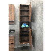 Шкаф-пенал Comforty Штутгарт, 40 см, дуб тёмно-коричневый, 00004151544 (00004151544CF)