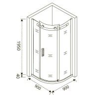Душевой уголок Good Door Altair R-90-C-CH, АЛ00005, 90 х 90 см, стекло прозрачное, профиль хром