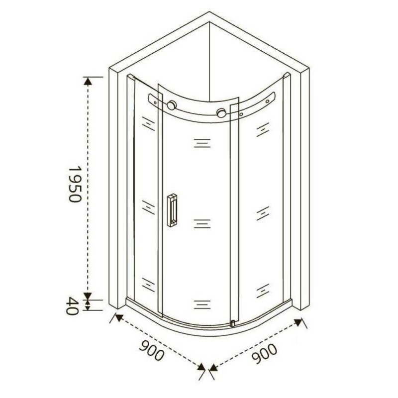 Душевой уголок Good Door Altair R-90-C-CH, АЛ00005, 90 х 90 см, стекло прозрачное, профиль хром