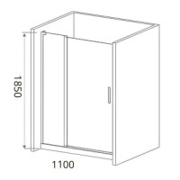 Душевая дверь Good Door Mokka WTW-110-C-WE, МК00005, 110 см, стекло прозрачное, профиль белый