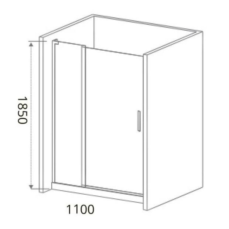 Душевая дверь Good Door Mokka WTW-110-C-WE, МК00005, 110 см, стекло прозрачное, профиль белый