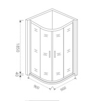Душевое ограждение Good Door Infinity R-90-C-CH, 90 х 90 х 185 см, стекло прозрачное, хром, ИН00005
