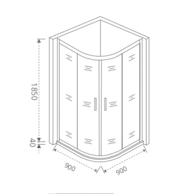 Душевое ограждение Good Door Infinity R-90-C-CH, 90 х 90 х 185 см, стекло прозрачное, хром, ИН00005
