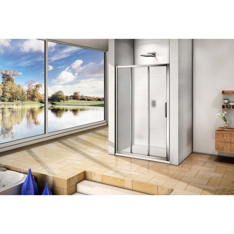 Душевая дверь в нишу Good Door Orion WTW-140-G-CH, 140 х 185 см, стекло матовое Грейп, хром, ОР00005