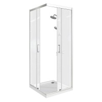 Душевой уголок Good Door Cube CR-100-C-CH, КУ00006, 100 х 100 см, стекло прозрачное, профиль хром