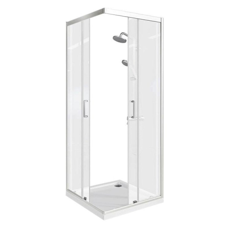 Душевой уголок Good Door Cube CR-100-C-CH, КУ00006, 100 х 100 см, стекло прозрачное, профиль хром