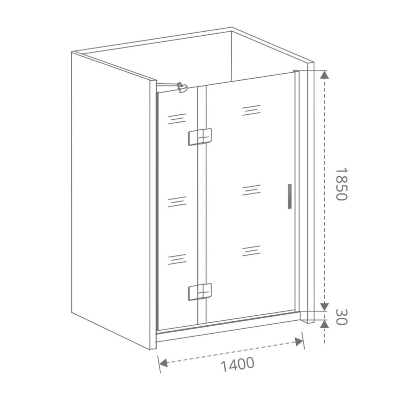 Душевая дверь Good Door Saturn WTW-140-C-CH-L/R 140 х 185 см, стекло прозрачное, хром, левая/правая, СА00006/СА00010