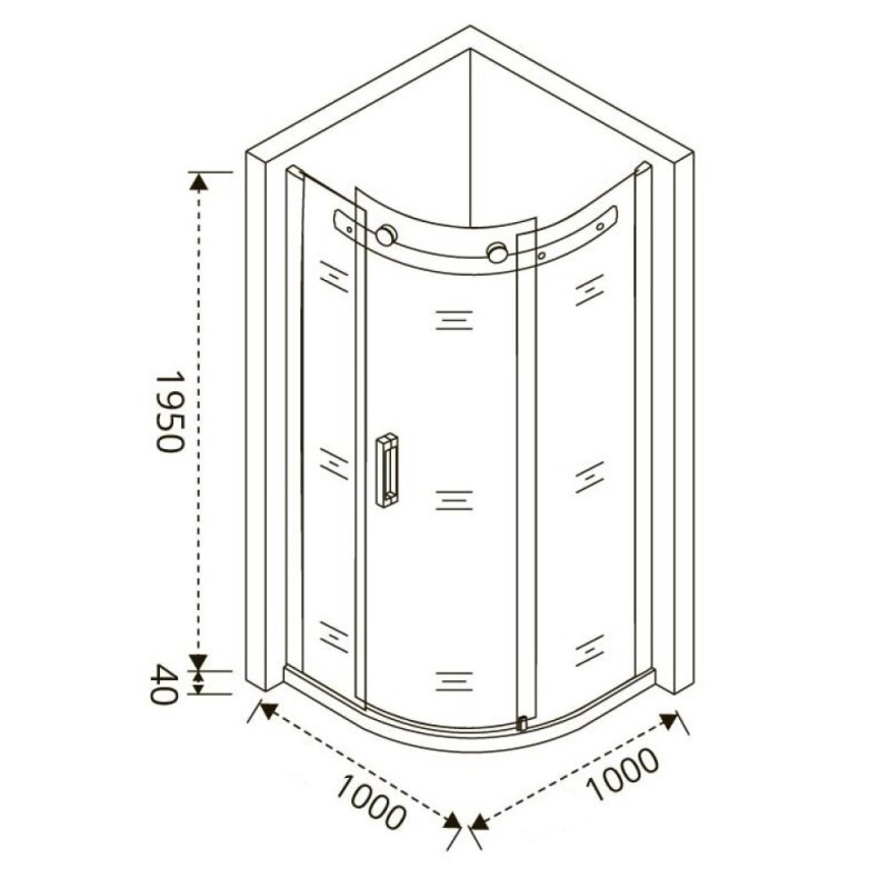 Душевое ограждение Good Door Altair R-100-C-CH, 100 х 100 х 195 см, стекло прозрачное, хром, АЛ00006