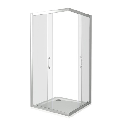Душевое ограждение Good Door Latte CR-90-C-WE, 90 х 90 х 185 см, стекло прозрачное, белый, ЛА00006