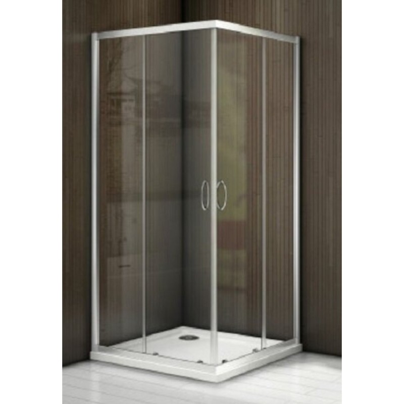 Душевое ограждение Good Door Latte CR-90-C-WE, 90 х 90 х 185 см, стекло прозрачное, белый, ЛА00006