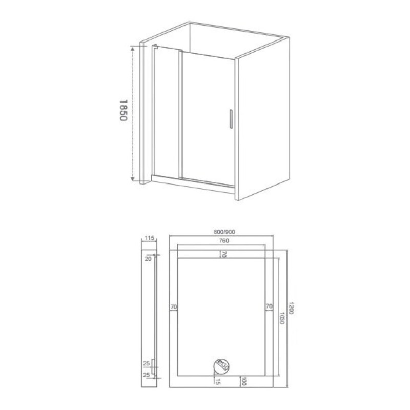 Душевая дверь в нишу Good Door Mokka WTW-120-C-WE, 120 х 185 см, стекло прозрачное, белый, МК00006