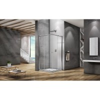 Душевое ограждение Good Door Lira CR-90-C-CH, 90 х 90 х 185 см, стекло прозрачное, профиль хром, ЛИ00006