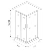 Душевое ограждение Good Door Lira CR-90-C-CH, 90 х 90 х 185 см, стекло прозрачное, профиль хром, ЛИ00006