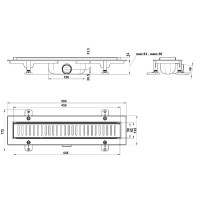 Дренажный канал Good Door ТЛ00007, 45 см, с решёткой, серый