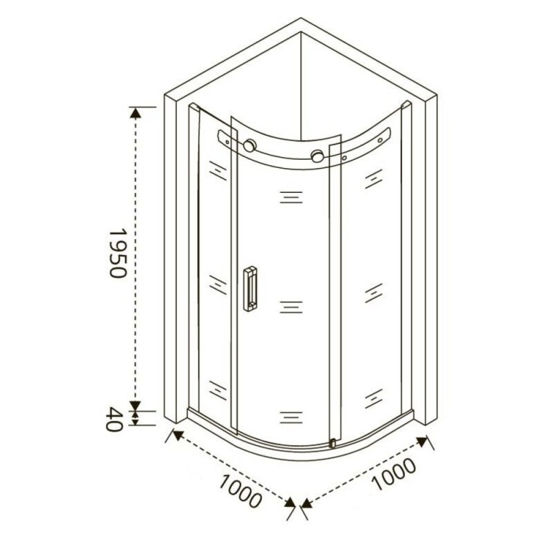 Душевое ограждение Good Door Galaxy R-100-C-CH, 100 х 100 х 195 см, стекло прозрачное, хром, ГЛ00007