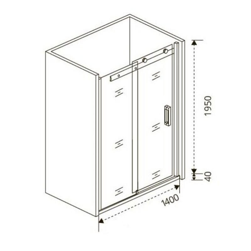 Душевая дверь в нишу Good Door Puerta WTW-140-C-CH, 140 х 195 см, стекло прозрачное, хром, ПУ00007