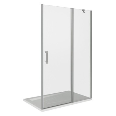 Душевая дверь в нишу Good Door Mokka WTW-130-C-WE, 130 х 185 см, стекло прозрачное, белый, МК00007