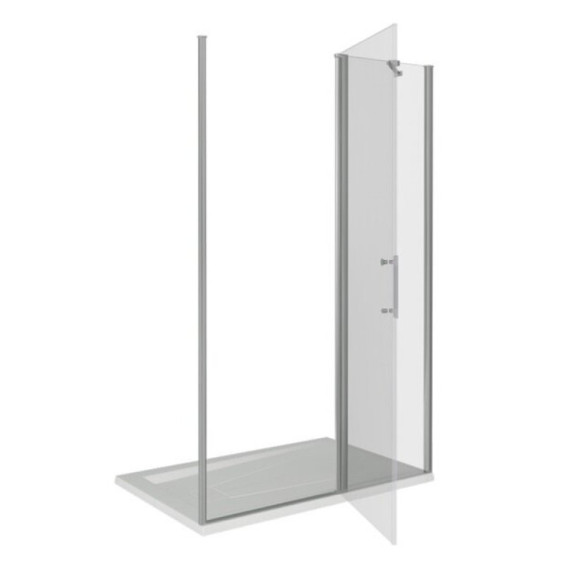 Душевая дверь в нишу Good Door Mokka WTW-130-C-WE, 130 х 185 см, стекло прозрачное, белый, МК00007