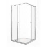 Душевое ограждение Good Door Lira CR-100-C-CH, 100 х 100 х 185 см, стекло прозрачное, профиль хром, ЛИ00007