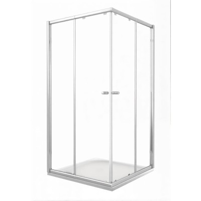 Душевое ограждение Good Door Lira CR-100-C-CH, 100 х 100 х 185 см, стекло прозрачное, профиль хром, ЛИ00007
