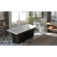 Ванна из искусственного камня Good Door Мадрид 170 x 80 см, пристенная, черный, ВА00008