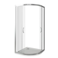 Душевой уголок Good Door Infinity R-100-G-CH, 100 х 100 х 185, стекло матовое Грейп, хром, ИН00009