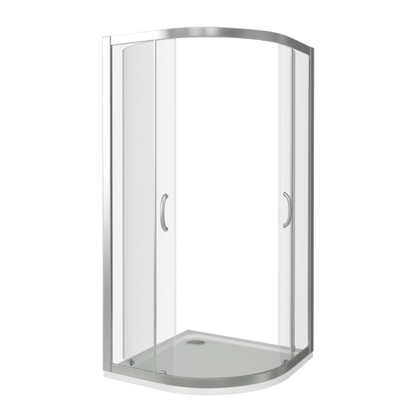 Душевой уголок Good Door Infinity R-100-G-CH, 100 х 100 х 185, стекло матовое Грейп, хром, ИН00009