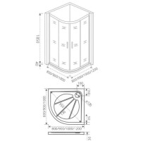 Душевой уголок Good Door Infinity R-100-G-CH, 100 х 100 х 185, стекло матовое Грейп, хром, ИН00009