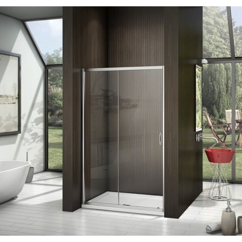 Душевая дверь в нишу Good Door Latte WTW-120-C-WE, 120 х 185 см, стекло прозрачное, белый, ЛА00009