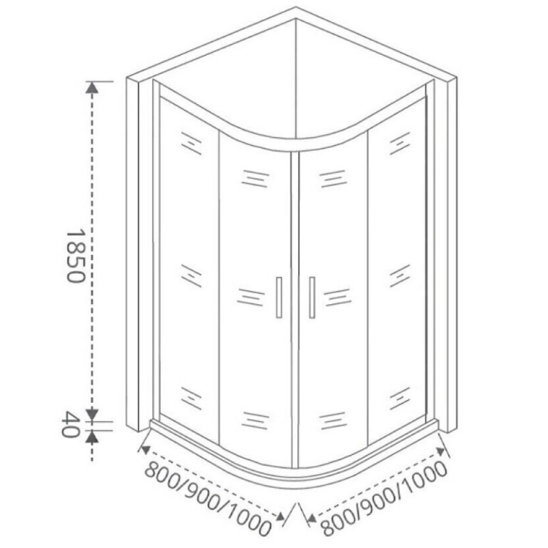 Душевой уголок Good Door Neo R-90-С-CH, 90 х 90 х 185 см, стекло прозрачное, профиль хром, НЕ00009