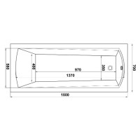 Ванна акриловая Bas Pro Бали БАВ0001, 150 x 70 см, белый