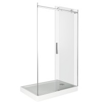 Душевая дверь в нишу Good Door Galaxy WTW-140-C-CH, 140 х 195 см, стекло прозрачное, хром, ГЛ00010